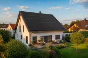 Modernes Einfamilienhaus mit Photovoltaikanlage